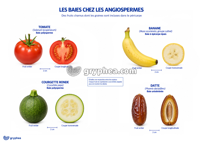 Les baies chez les Angiospermes - planche 2 - gryphea.com